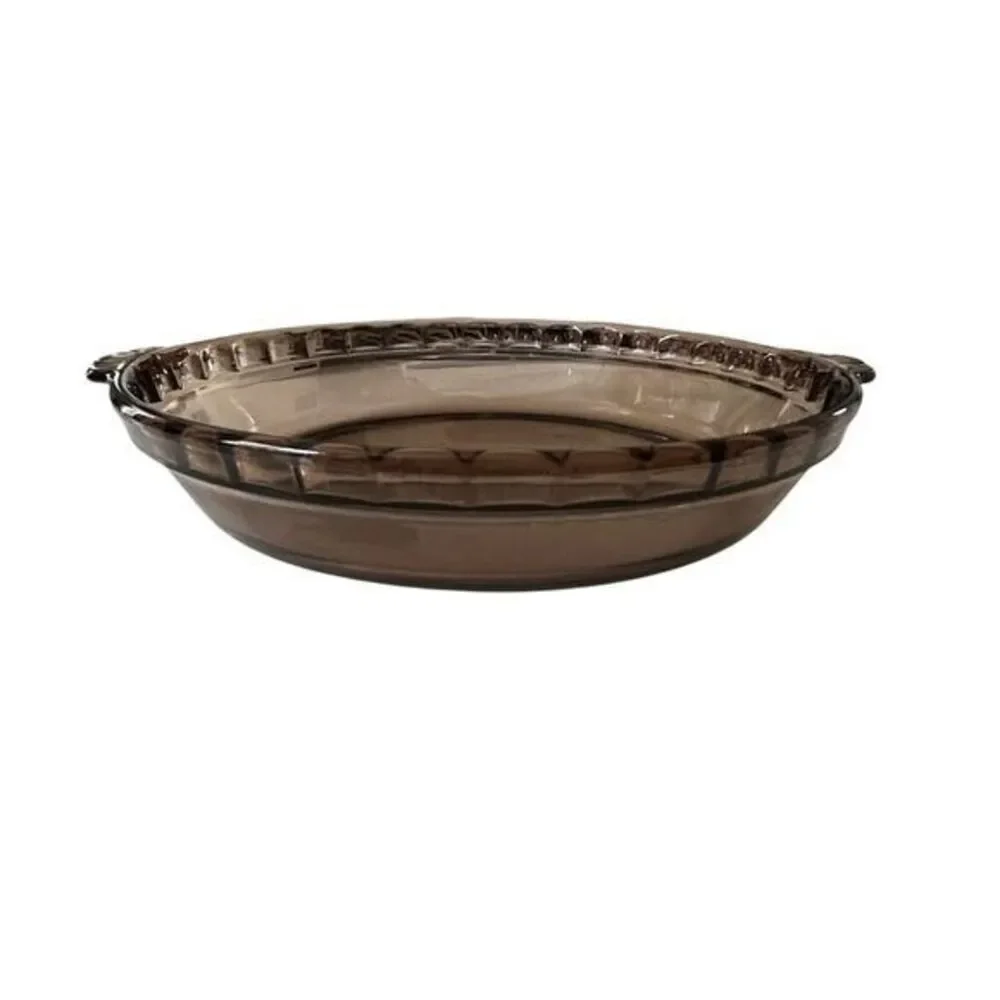Vintage Pyrex 229 USA Amber‎ Glass Pie Plate Dish 9.5